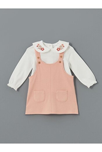 LC Waikiki Lcw Baby Doll Collar Baby Girl Blouse and Dress 2Pcs