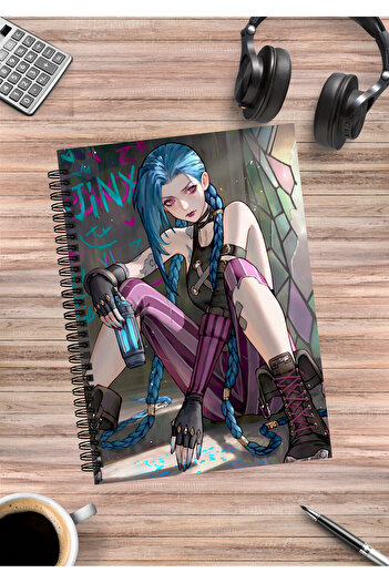 mertfigur Arcane Jinx Anime Spiral Notebook (50 Sheets)