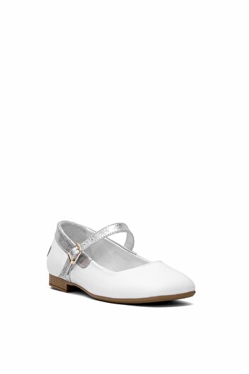Mammamia D25Ya-7145 Women's Genuine Leather Ballerinas White