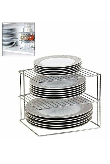winbox In-Cabinet Plate Organizer 3-Tier Plate Rack