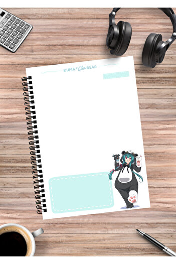 mertfigur Kuma Kuma Bear Anime Spiral Notebook A5 (50 Sheets)