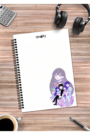 mertfigur Omori Anime Spiral Notebook A5 (50Sheets)