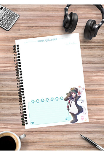 mertfigur Kuma Kuma Bear Anime Spiral Notebook A5 (50 Sheets)