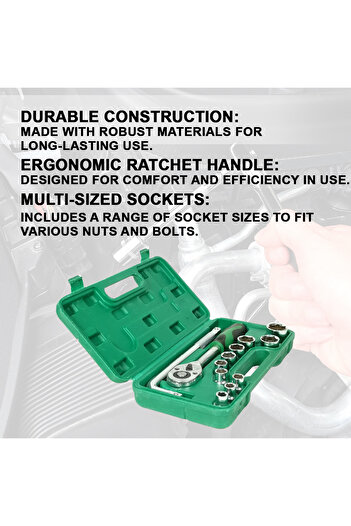 Generic 12-Piece Durable Wrench Set with Storage Case – Ideal for Car Repairs & Maintenance