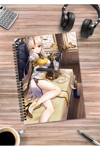 mertfigur Genshin Ningguang Anime Spiral Notebook A5 (50Sheets)