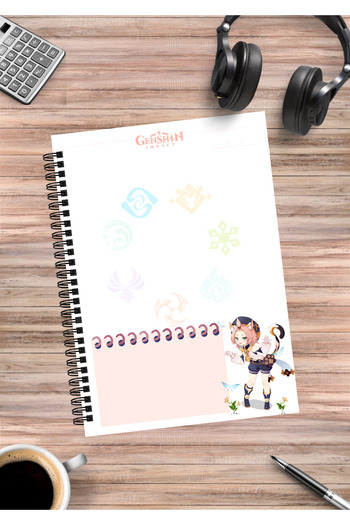 mertfigur Genshin Diona Anime Spiral Notebook A5 (50 Sheets)