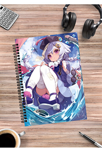mertfigur Genshin Qiqi Anime Spiral Notebook A5 (50Sheets)