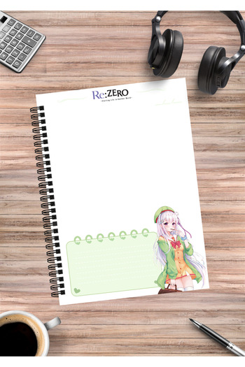mertfigur Re Zero Rem Ram Emilia Anime Spiral Notebook A5 (50Leaf)