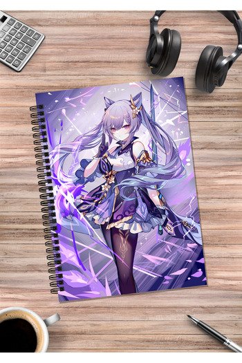 mertfigur Genshin Keqing Anime Spiral Notebook A5 (50Sheets)