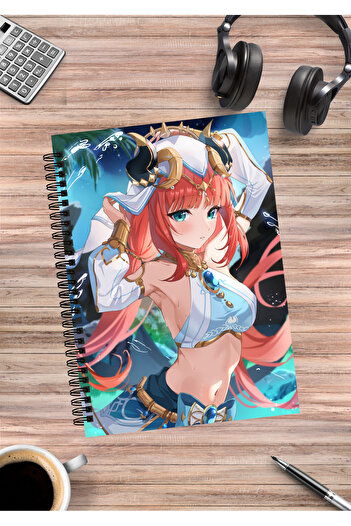 mertfigur Genshin Nilou Anime Spiral Notebook A5 (50 Sheets)