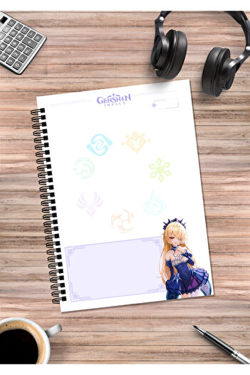 mertfigur Genshin Fischlanime Spiral Notebook A5 (50Sheets)