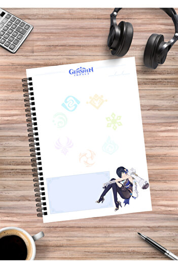 mertfigur Genshin Yelan Anime Spiral Notebook A5 (50 Sheets)