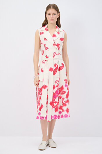 adL PATTERNED SHIRT DRESS