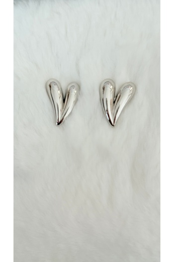 GM TAKI Minimalist Stainless Steel Silver Color Heart Earrings
