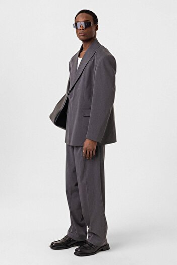Vamos Oversize Suit - Belted Closure Anthracite