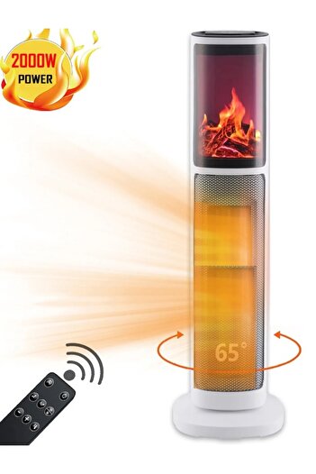 TOSCANA U 2000W Vertical Electric Heater and Heater with Remote Control
