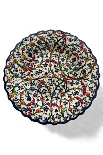 GALATA GIFT Çini Dekoratif Tabak, Duvar, Masa Süsü, Hediyelik El Yapımı (HANDMADE) Küçük Boy Tabak 18- 20 Cm