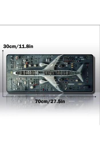 sgeteknoloji 70X30 CM MODEL DE AVION BAZĂ ANTI-ALUNECARE SURFACĂ DE VITEZĂ MOUSE PAD GAMING