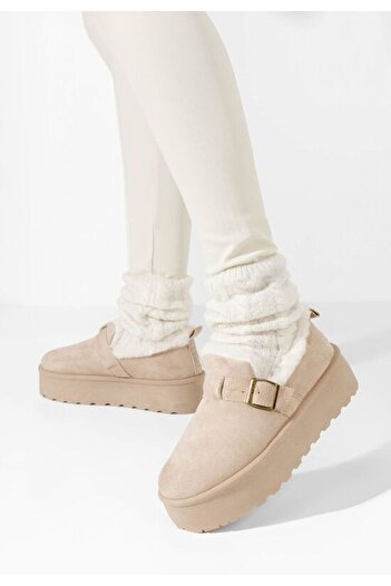 B T Shoes Saboti dama cu platforma Sheree bej