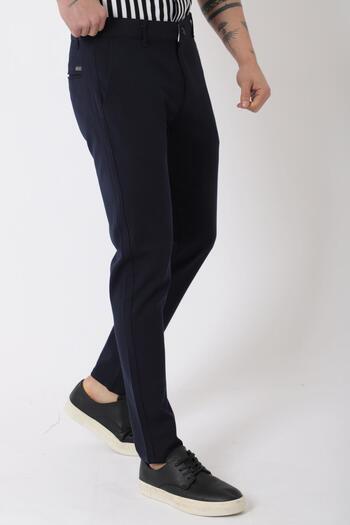 Stilkombin Narrow Leg Fabric Trousers Dp_0396