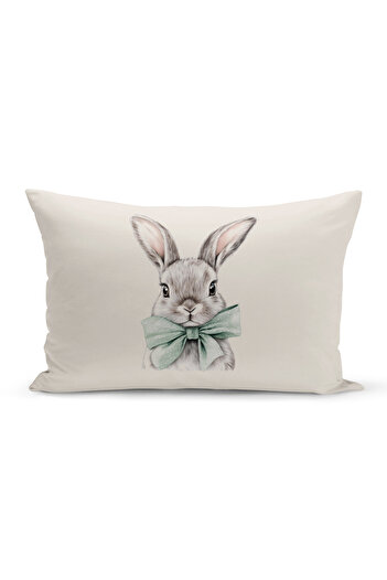 Bertille Home Spring Series Double Sided Digital Printed Throw Pillow Cover (Spring Easter Eastercushion Cover)