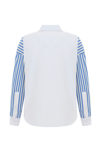 Mudo Long Sleeve Shirt with Striped Pockets