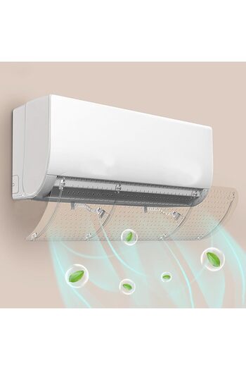 COOYA Baffle, Air Conditioner Deflector Adjustable 60-90cm, Universal Fit, Easy Installair Transparent