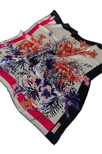 Pierre Cardin Pi̇erre Cardi̇n Silk Crepe Satin Scarf 2025 Summer Season 7501230 -321