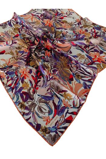 Pierre Cardin Pi̇erre Cardi̇n Silk Crepe Satin Scarf 2025 Summer Season 9001230 -361