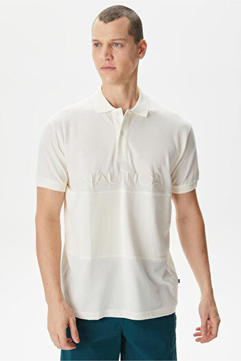 Nautica Men's Classic Fit Polo T-Shirt - Ecru