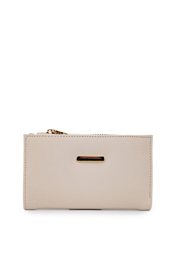 minebag Women's Cream Wallet - Faux Leather Zc189