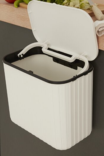 Karaca Home Pino 8 Lt Trash Can White