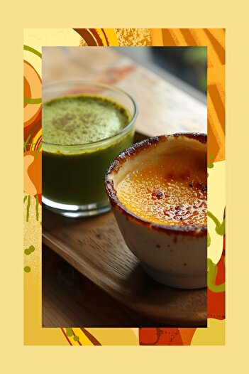 Mim and More Creme Brûlée Matcha - Crème Brûlée Aromalı Matcha, 100 gr