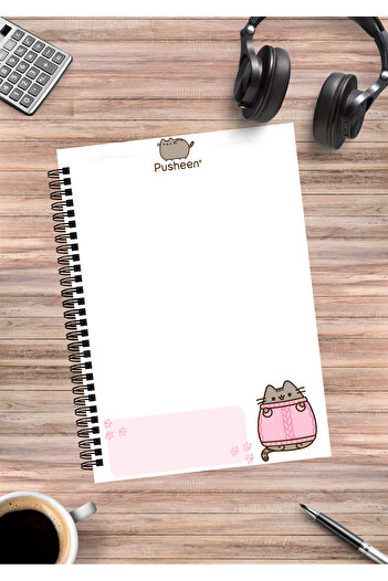 mertfigur Pusheen Cat Anime Spiral Notebook A5 (50 Sheets)
