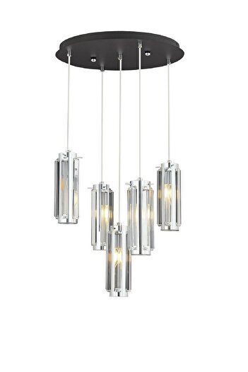 Apliqa Lustra HubRom, NATALI 7000-9040-5Y-CR 30x75 cm 5xE14-40W Crom