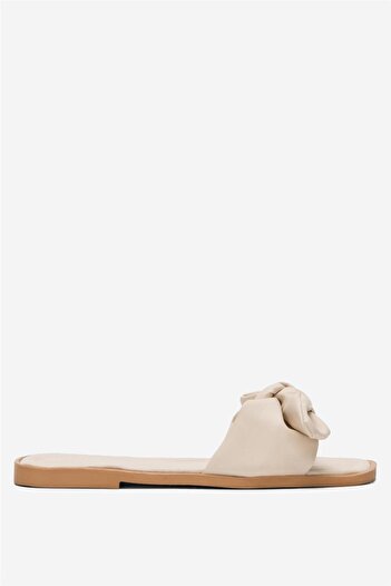 Liger Women's Bow Daily Summer Slippers Cream