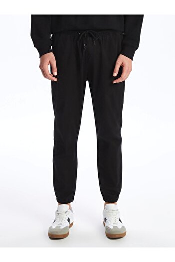 LC Waikiki Xside Black Standard Fit Gabardine Men's Jogger Pants