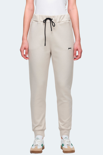 Slazenger Veteran Rbn Women's Ecru Sweatpants with Pockets