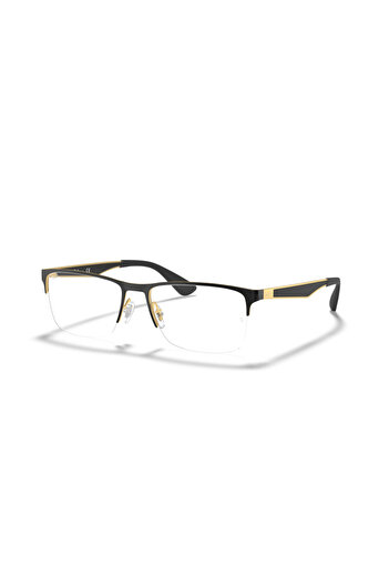 Ray-Ban Ray Ban Vista Unisex Rectangular Eyeglasses- Rb 6335 - Lense Size:54mm - Black On Arista