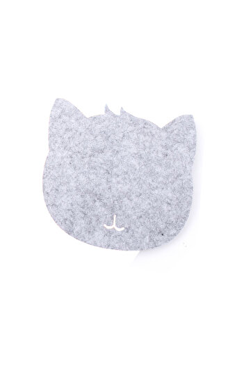 Generic Cat Shape Anti-Slip Mouse Pad - Grey