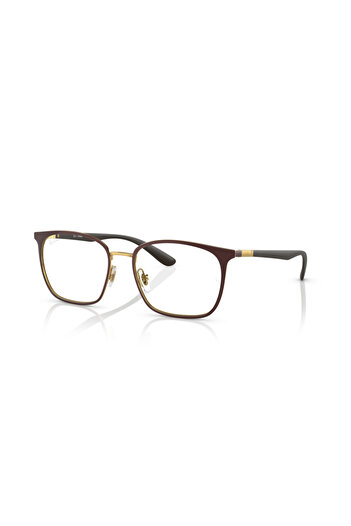 Ray-Ban Ray Ban Unisex Square Eyeglasses- Rb 6486 - Lense Size:52mm - Brown On Arista