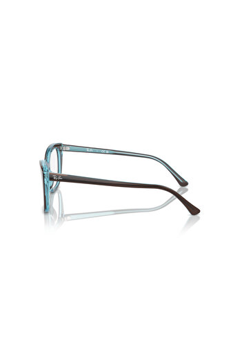 Ray-Ban Ray Ban Vista Woman Square Eyeglasses- Rb 5433 - Lense Size:52mm - Brown On Transparent Blu