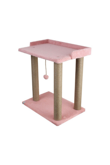 Nursoft Cat Scratcher with Terrace and Sleeping Pompom
