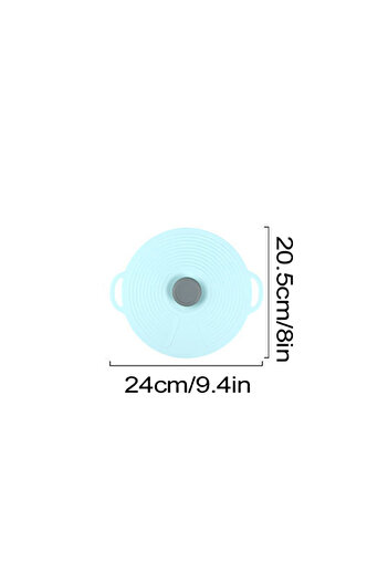 Choice 20.5cm blue Leeseph Silicone Lids for Bowl, Reusable Sealed Suction Lids Fits Cups, Bowls, Plates, P