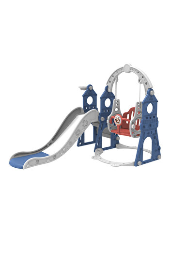 Ma Baby Children's Slide Kids Slide with Basketball Hoop For Boys and Girls