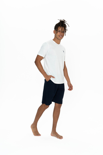 U.S. Polo Assn. Ανδρικό Σετ σορτς εκρού με στρογγυλή λαιμόκοψη