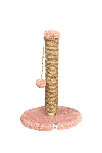Nursoft 52 cm Cat Scratching Post - Round and Pompom Cat Scratching Post