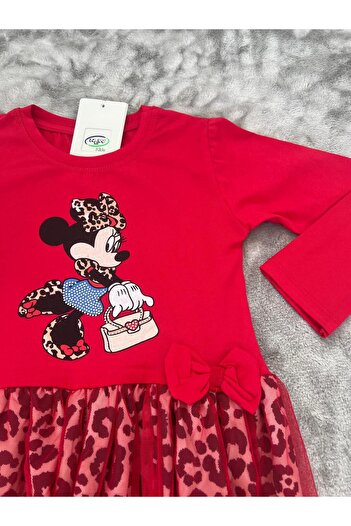 NEWKİDS 4-8 Years Printed Girl's Dress