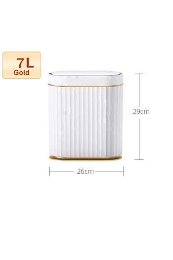Choice 7L Gold Battery Smart Home Automatic Sensor Trash Can For Kitchen Bathroom Toilet Smart Trash Can Li