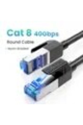 Ugreen كابل مسطح بطول 5 أمتار من الفئة 8، كابل إيثرنت CAT8، شبكة CAT840 جيجابت في الثانية، 2000 ميجاهرتز، منسوج من القطن، لأجهزة الكمبيوتر المحمولة